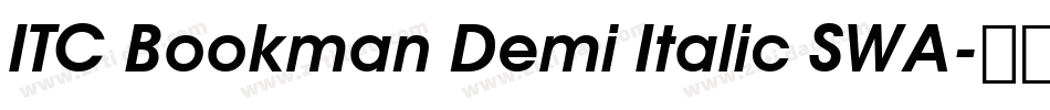 ITC Bookman Demi Italic SWA字体转换